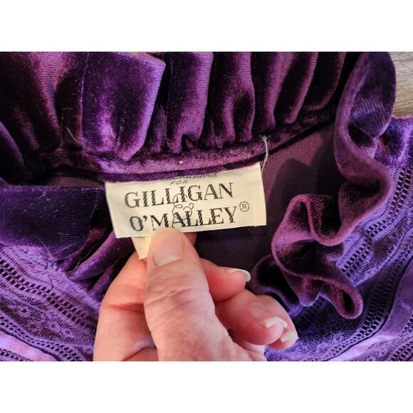 Gilligan & O'Malley Purple Maxi Robe Granny Women's Medium Pullover - Picture 6 of 8